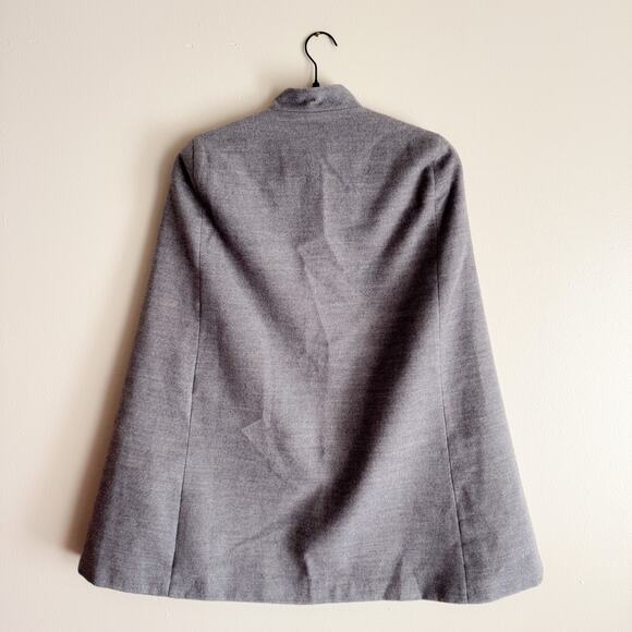 Missguided Grey Shoulder Cape Jacket - Size 8 - Picture 5 of 6